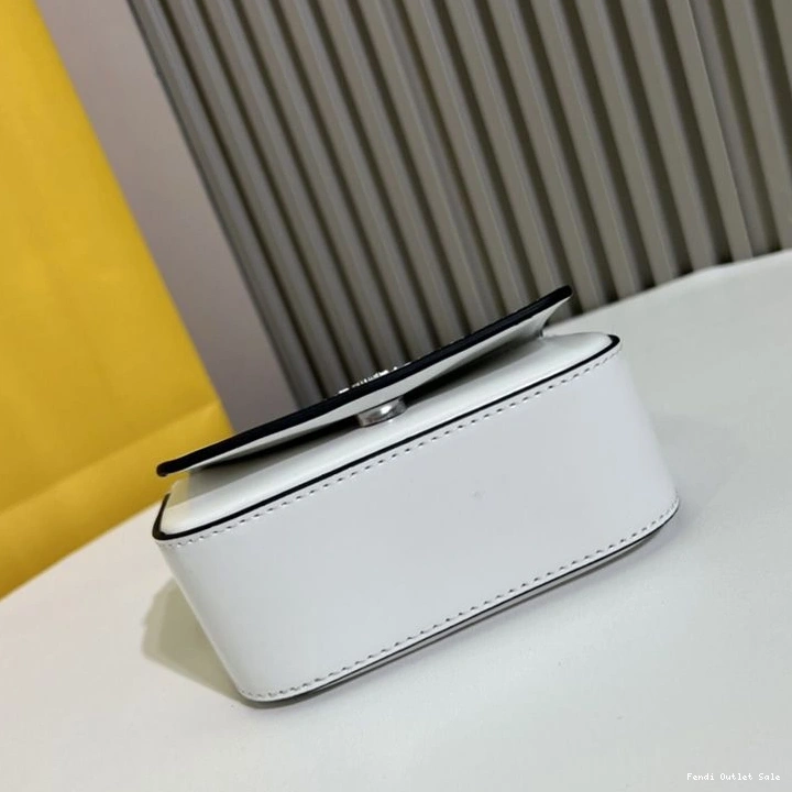 Affordable Bag In Calf F Leather Nano White Fendi 0710